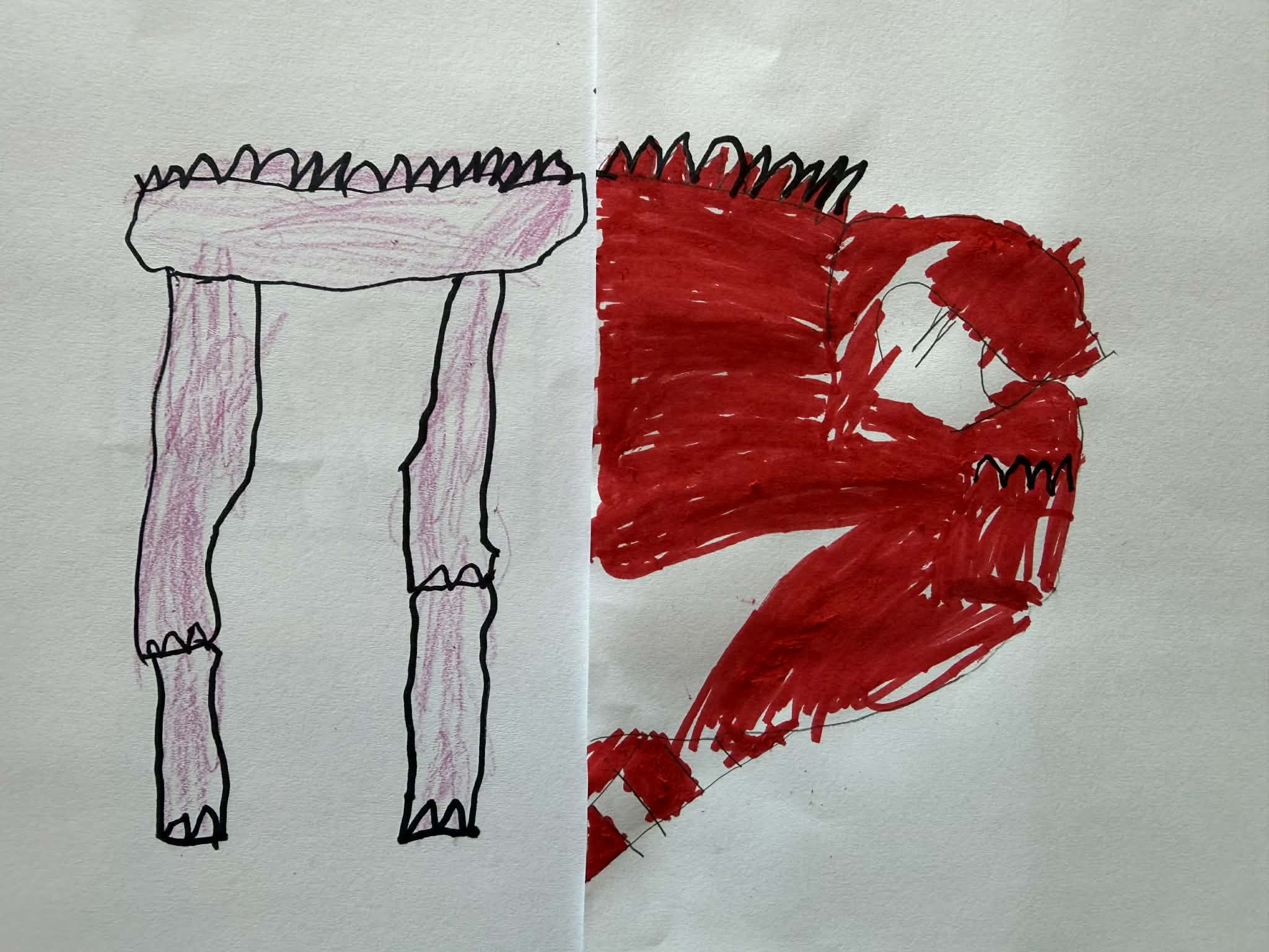 Original drawing of The Blood Monster